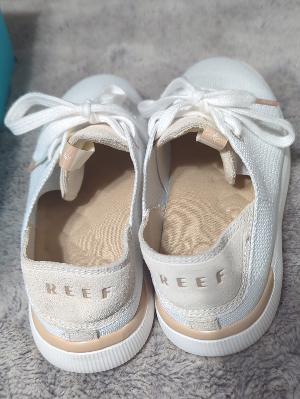 Reef Women’s White Sneakers with Beige Accents